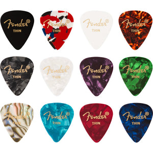 Fender 351 Celluloid Guitar Pick Medley (12-pack)