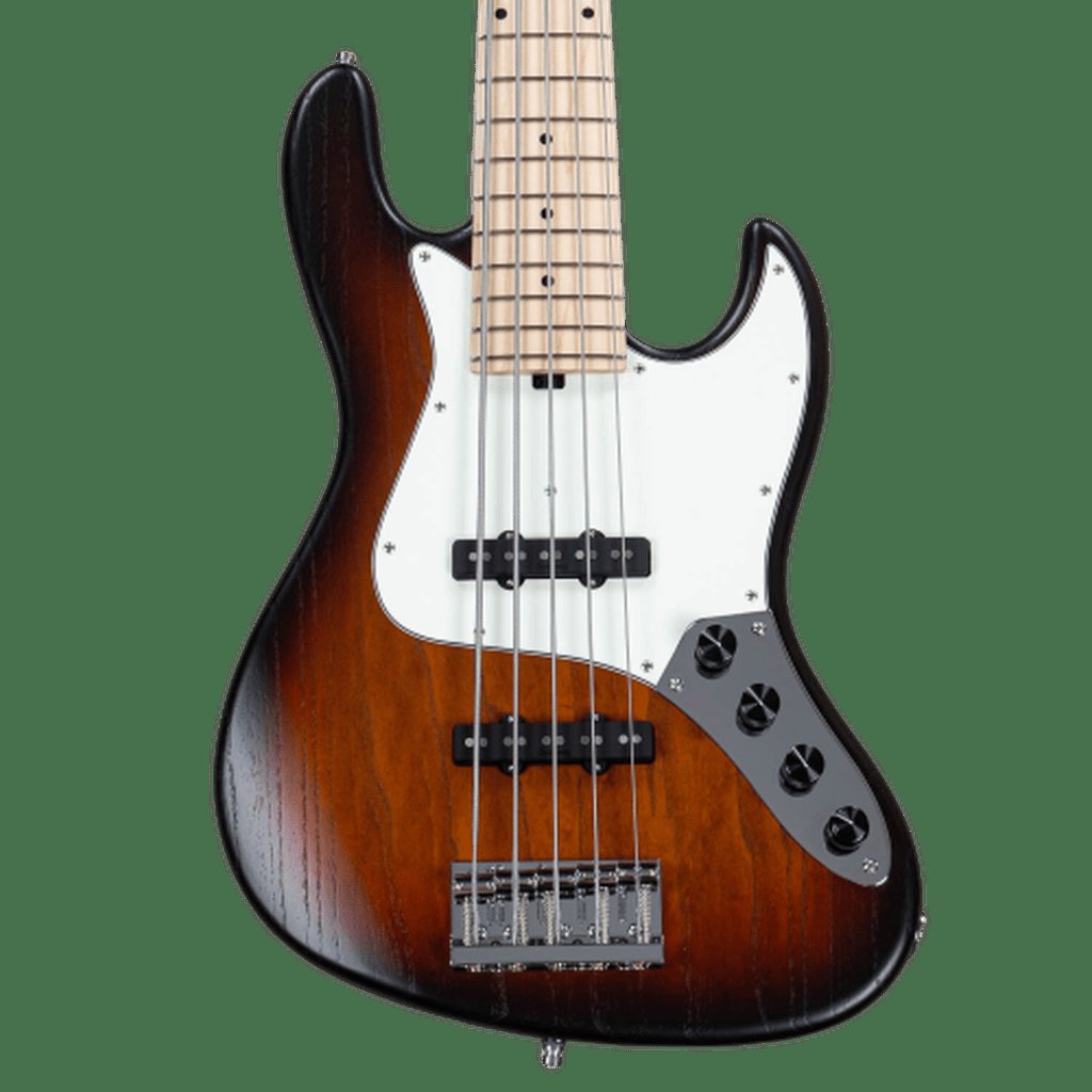 Sadowsky MetroLine 21-Fret Vintage J/J Swamp Ash Body 5-String Bass Guitar - Almond Sunburst Transparent Satin