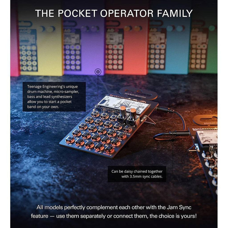 Teenage Engineering PO-16 Pocket Operator Factory Synthesizer 16 Step Pattern Sequencer