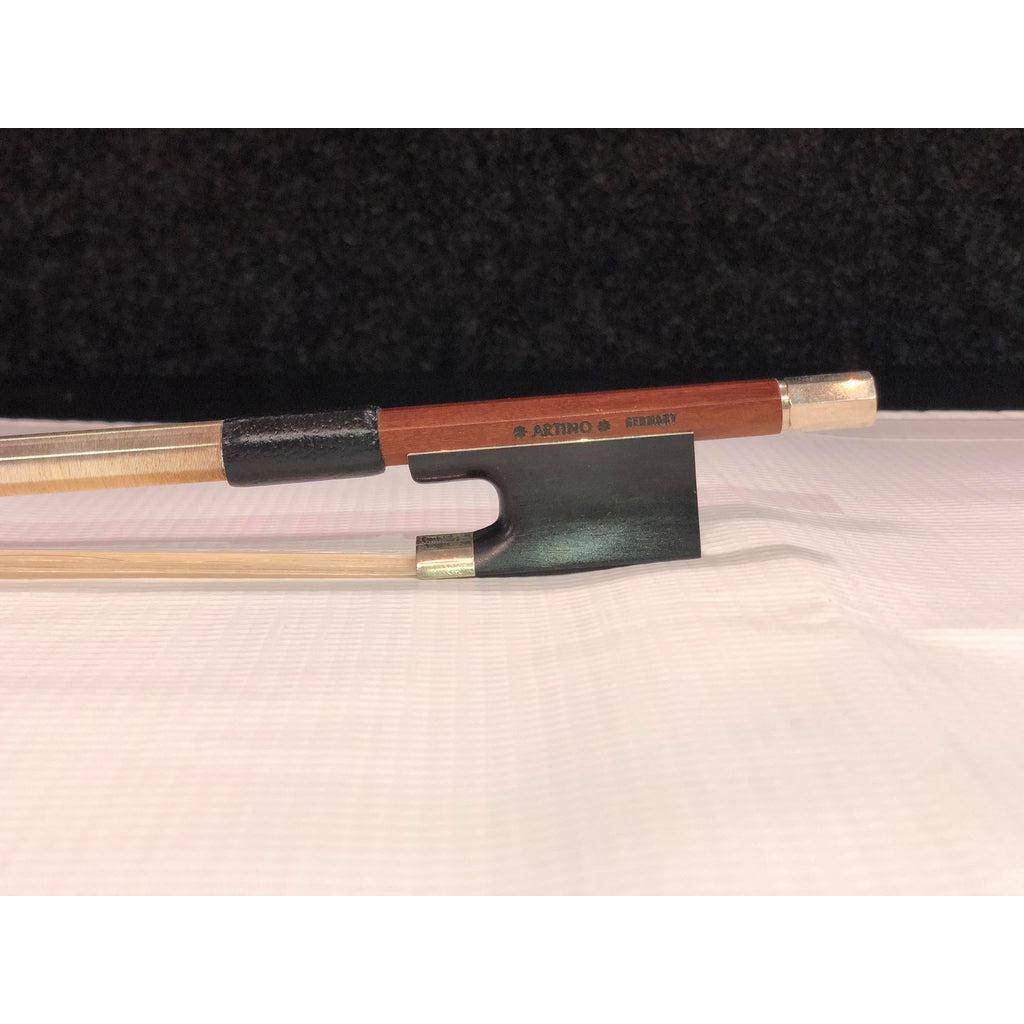 Otto Musica BFD115A44 *ARTINO* (Made in GERMANY) silver Pernambuco violin bow, octagonal, plain frog
