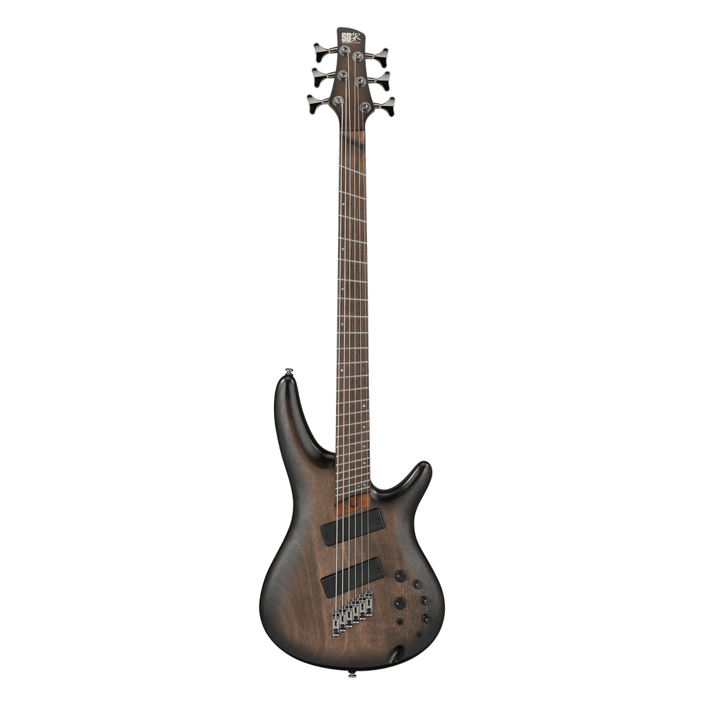 Ibanez Bass Workshop SRC6MS 6-string Multi-Scale Bass Guitar - Black Stained Burst Low Gloss