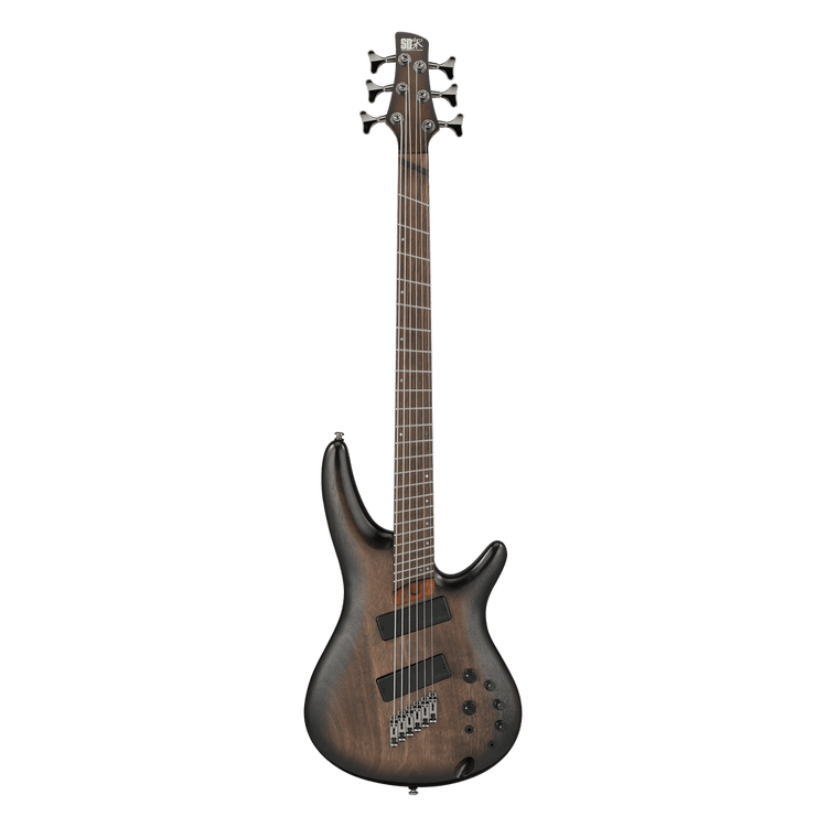 Ibanez Bass Workshop SRC6MS 6-string Multi-Scale Bass Guitar - Black Stained Burst Low Gloss